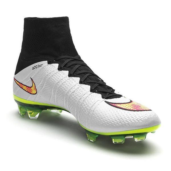 Mercurial Superfly 4 IV FG 2014 White & Green & Black