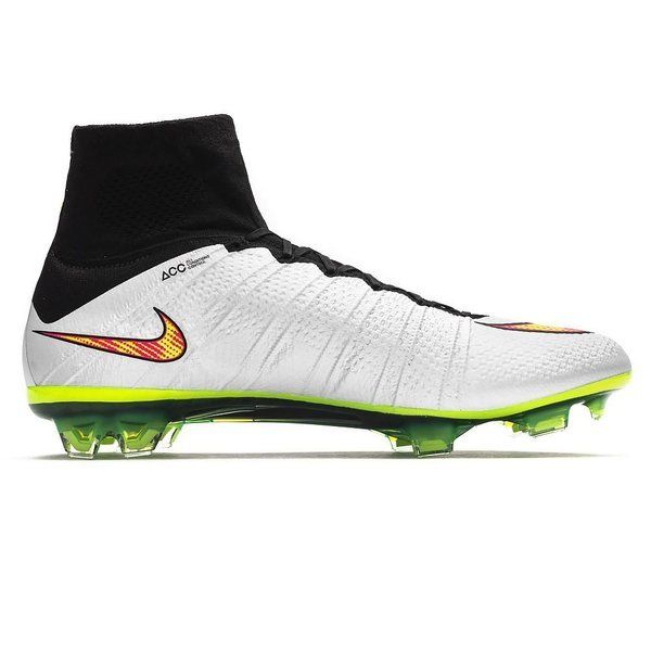 Mercurial Superfly 4 IV FG 2014 White & Green & Black